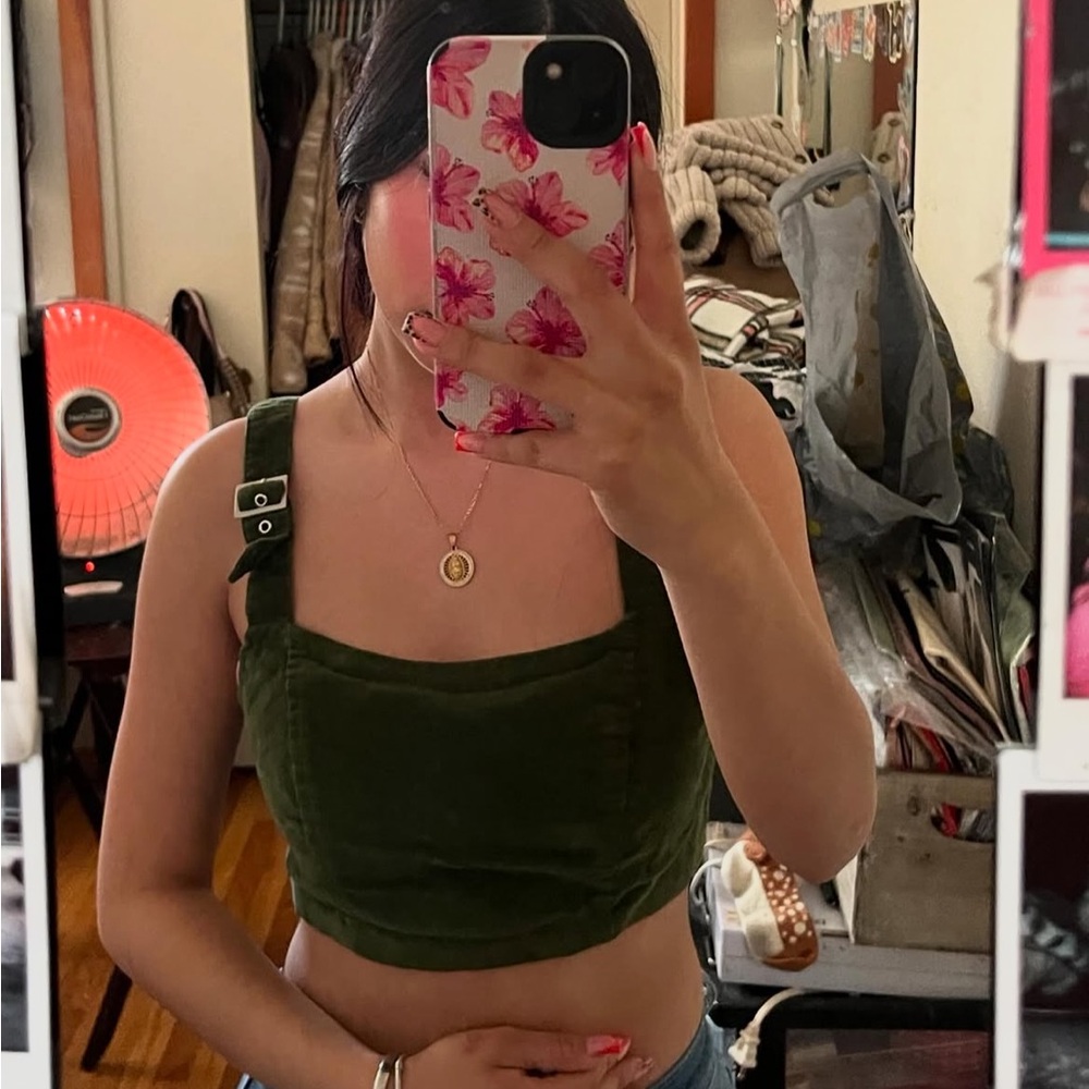 Green Women's Crop Top
